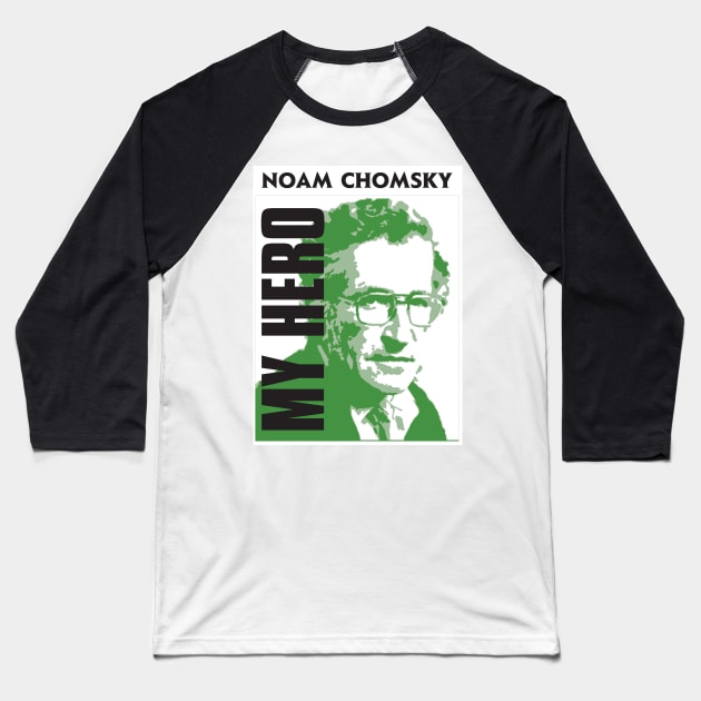 Chomsky Baseball T-Shirt by DJVYEATES